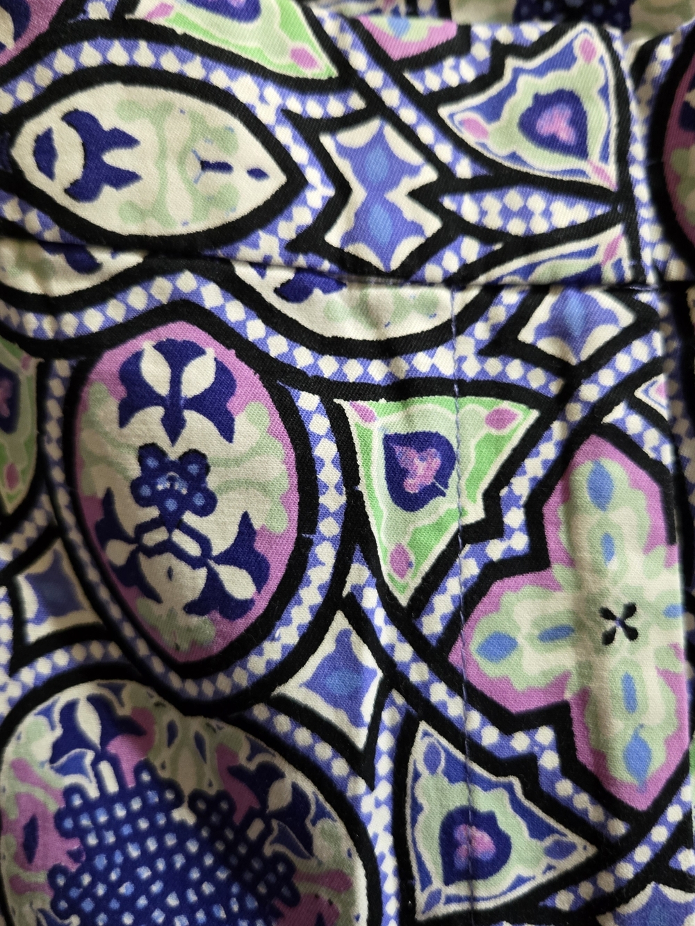Talbots Purple & Mint Green Geometric Print Bermuda Shorts - Picture 4 of 4
